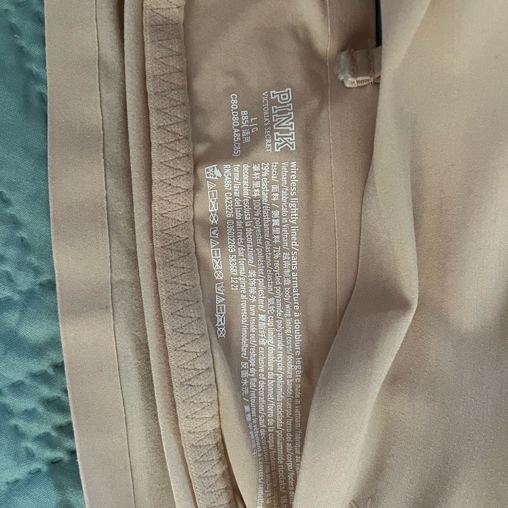 Pink sz lg bra